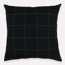 Load image into Gallery viewer, Grid-Stitch Throw Pillow Pillows Anchal Project Charcoal 
