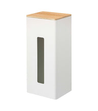 Load image into Gallery viewer, Rin Two-Sided Tissue Case - Steel + Wood Tissue Boxes Yamazaki Home 
