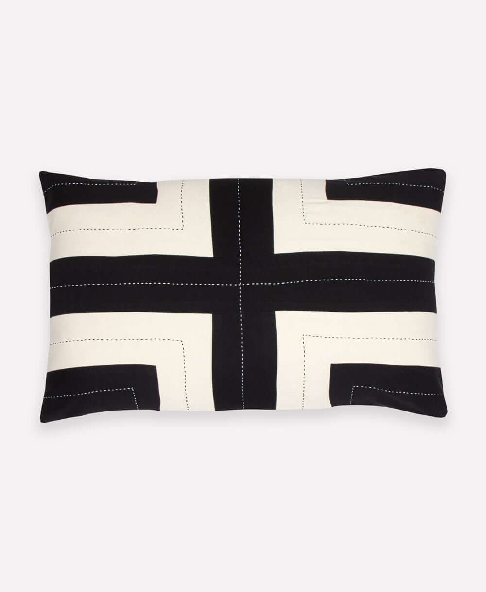 Interlock Lumbar Pillow Pillows Anchal Project Charcoal 