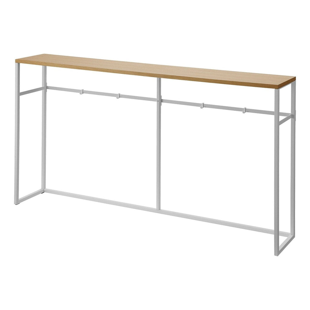 Tower Long Console Table - Two Styles - Steel End + Side Tables Yamazaki Home Open White 