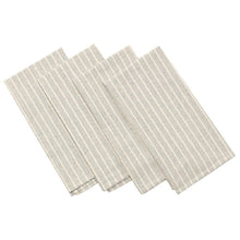 Load image into Gallery viewer, Grey Striped Cotton Napkin - Set Of 4 Napkins Powered by People 
