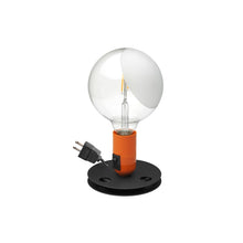 Load image into Gallery viewer, Lampadina Table Lamp Table &amp; Desk Lamps FLOS Orange, Black Base 
