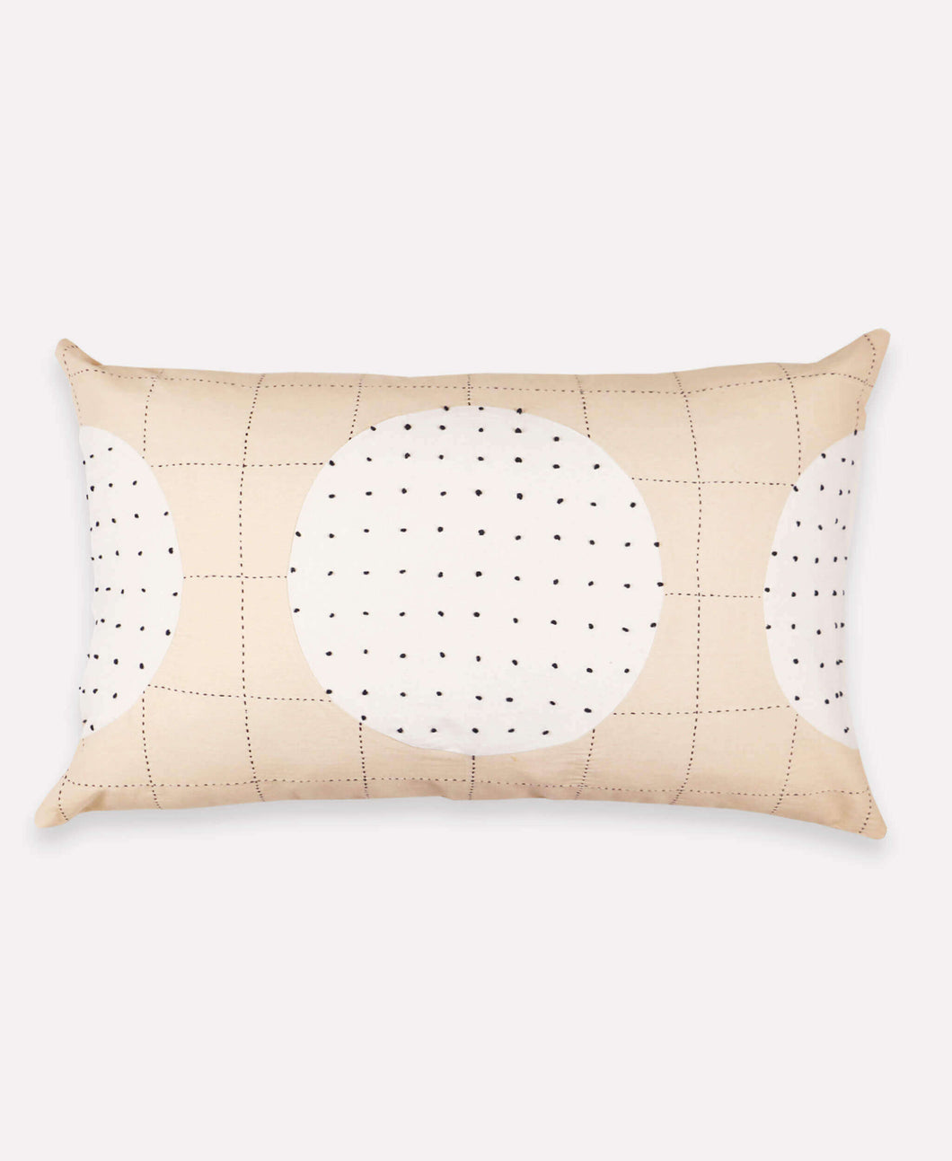 Lunar Dot Lumbar Pillow Pillows Anchal Project Ivory 