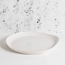 Load image into Gallery viewer, Stoneware Round Serving Platter Platters Powered by People Matte White 
