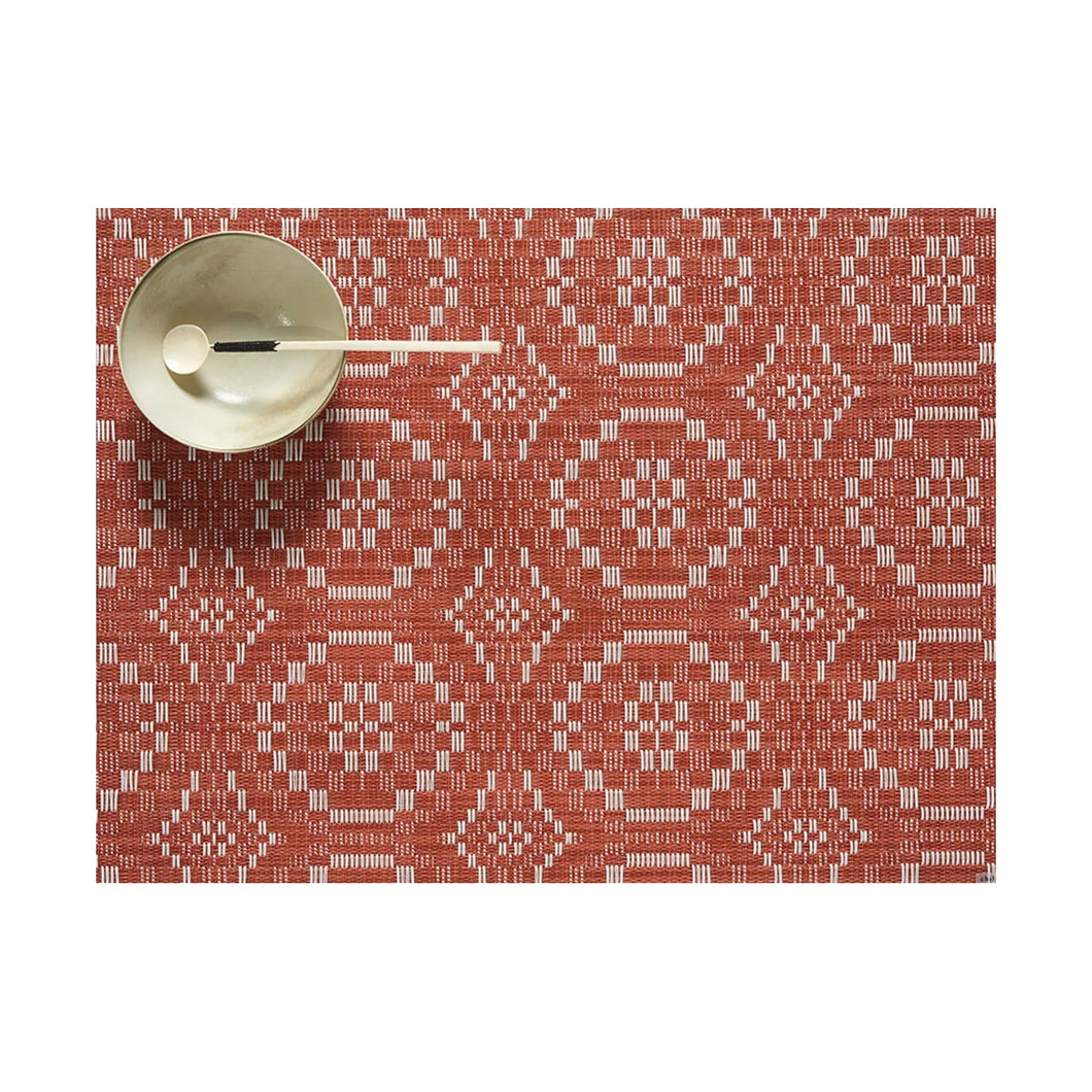 Overshot Placemat Placemats Chilewich Paprika 