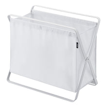 Load image into Gallery viewer, Tower Folding Storage Bin - Steel Laundry Hamper Yamazaki Home White 
