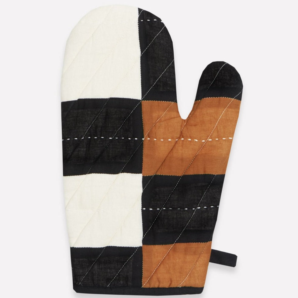 Patchwork Oven Mitt Zero Waste Anchal Project Camel 