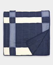 Load image into Gallery viewer, Patchwork Plaid Quilt Bedding - Navy Bedding Anchal Project 
