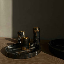 Load image into Gallery viewer, Pillar Holder Candle Holders Populus Project Portoro Gold Short 
