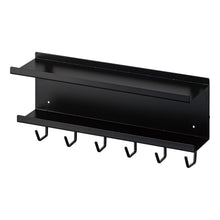 Load image into Gallery viewer, Smart Wall-Mount Cable &amp; Router Storage Rack - Steel Cable Management Yamazaki Home Black 
