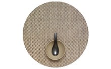 Load image into Gallery viewer, Basketweave Placemat Placemats Chilewich Latte Round 
