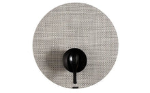 Load image into Gallery viewer, Basketweave Placemat Placemats Chilewich White/Silver Round 
