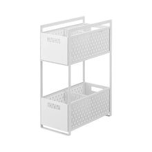 Load image into Gallery viewer, Tower Two-Tier Cabinet Storage Basket Baskets and Bins Yamazaki Home 
