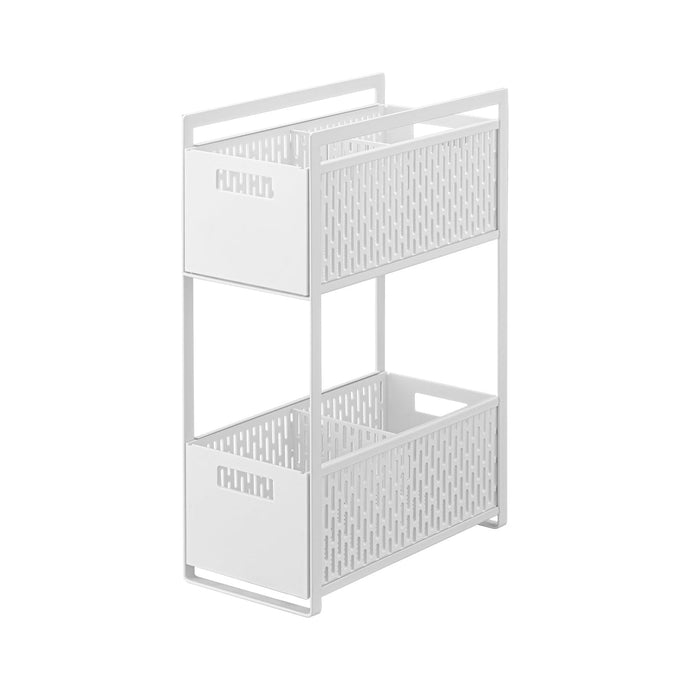 Tower Two-Tier Cabinet Storage Basket Baskets and Bins Yamazaki Home 