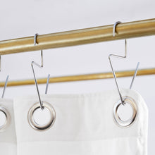 Load image into Gallery viewer, Venice Shower Hook Brass, Set of 12 Shower Curtains Quiet Town 
