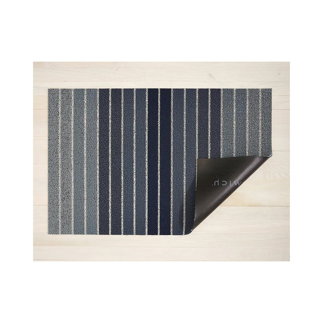 Block Stripe Shag Mat Area Rugs Chilewich Denim 18