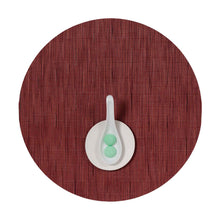 Load image into Gallery viewer, Bamboo Placemat Placemats Chilewich Cranberry Round 
