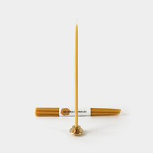 Load image into Gallery viewer, Thin Beeswax Candles, Set of 7 Candles &amp; Matches 54 Celsius 
