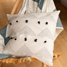 Load image into Gallery viewer, Triangle Stitch Throw Pillow Pillows Anchal Project 
