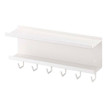 Load image into Gallery viewer, Smart Wall-Mount Cable &amp; Router Storage Rack - Steel Cable Management Yamazaki Home White 
