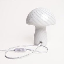 Load image into Gallery viewer, Glass Mushroom Table Lamp, Petite Close Top, Blue lighting Humber 
