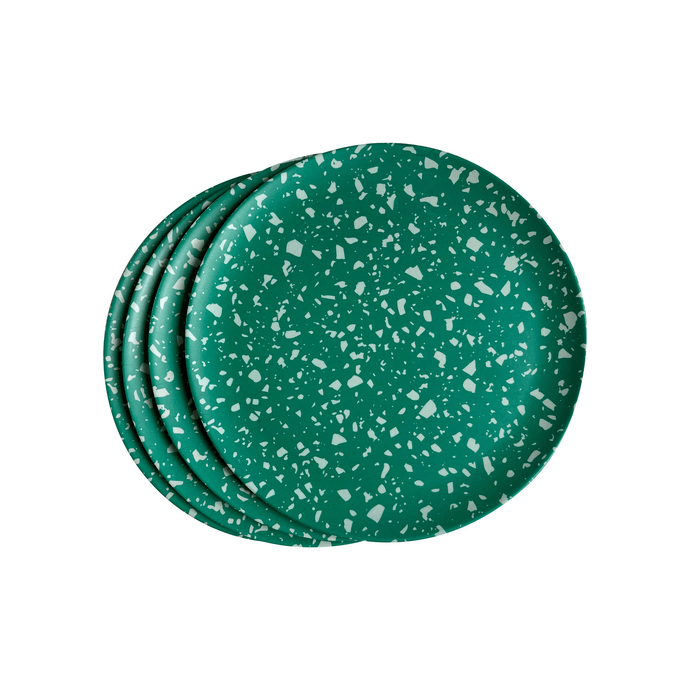 Terrazzo Green Side Plates, Set of 4 PLATES Xenia Taler 