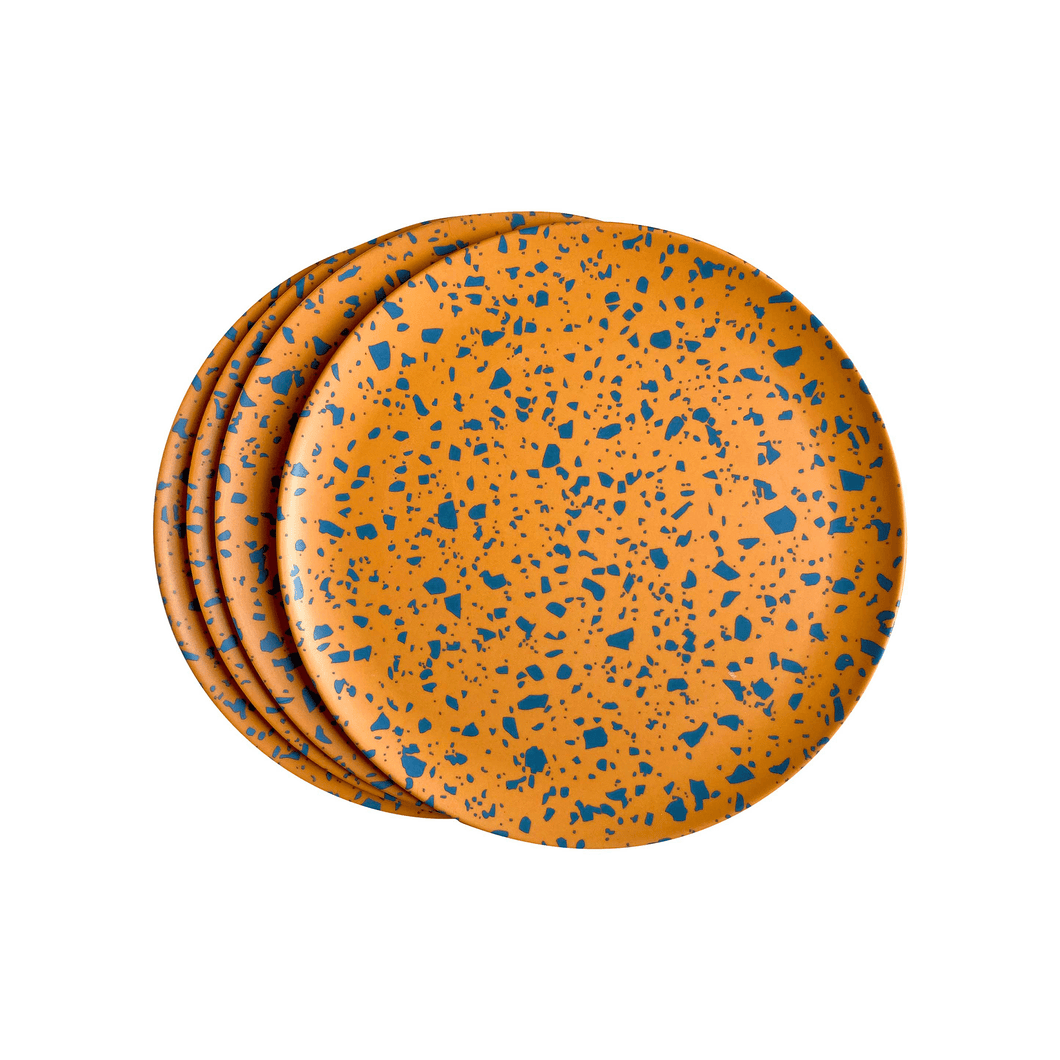 Terrazzo Orange Side Plates, Set of 4 PLATES Xenia Taler 