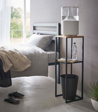 Load image into Gallery viewer, Tower Two-Tier Display &amp; Storage Shelf (31.5&quot; H) - Steel + Wood End + Side Tables Yamazaki Home 
