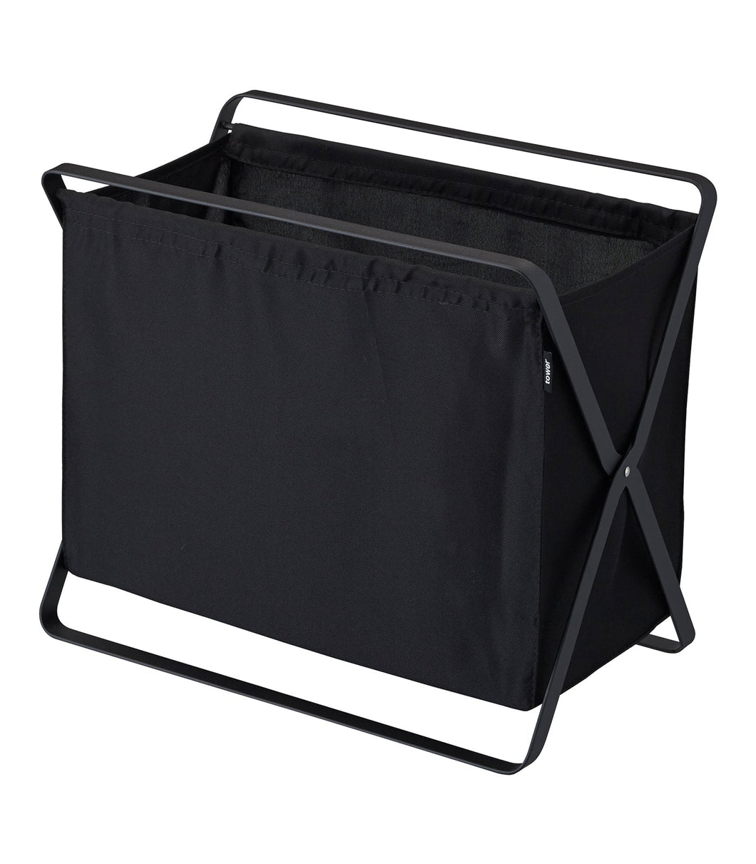 Tower Folding Storage Bin - Steel Laundry Hamper Yamazaki Home Black 