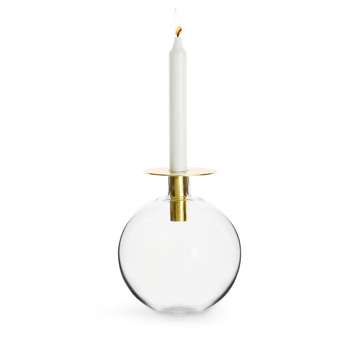 Sagaform by Widgeteer Glass Top Vase-Candle Holder, Large, Gold Sagaform 