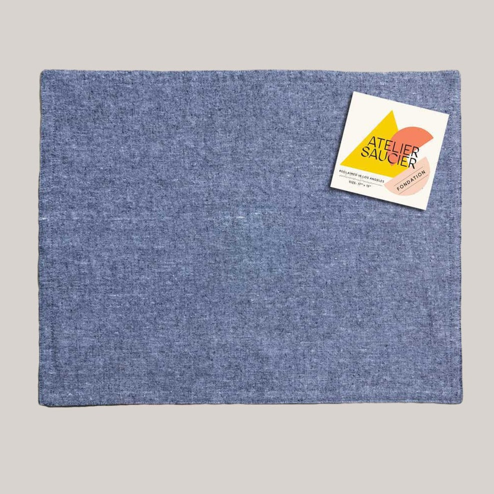 Charcoal Chambray Placemat PLACEMATS Atelier Saucier 