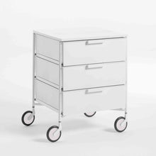 Load image into Gallery viewer, Mobil Mat 3-Drawer Storage With Wheels NIGHTSTANDS Kartell White 
