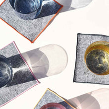 Load image into Gallery viewer, Rainbow Chambray Cocktail Napkins COCKTAIL NAPKINS Atelier Saucier 
