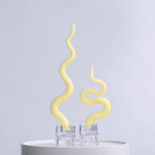 Load image into Gallery viewer, 15&quot; Squiggle Candle Sticks - Set of 2 Candles &amp; Home Fragrances Humber Coconut Squiggle 
