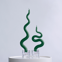 Load image into Gallery viewer, 15&quot; Squiggle Candle Sticks - Set of 2 Candles &amp; Home Fragrances Humber Matcha Green Squiggle 
