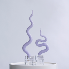 Load image into Gallery viewer, 15&quot; Squiggle Candle Sticks - Set of 2 Candles &amp; Home Fragrances Humber Lavender Squiggle 
