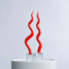 Load image into Gallery viewer, 14&quot; Squiggle Candle Sticks - Set of 2 Candles &amp; Home Fragrances Humber Date Loose Squiggle 

