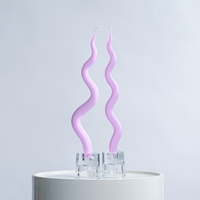 Load image into Gallery viewer, 14&quot; Squiggle Candle Sticks - Set of 2 Candles &amp; Home Fragrances Humber Lavender Loose Squiggle 
