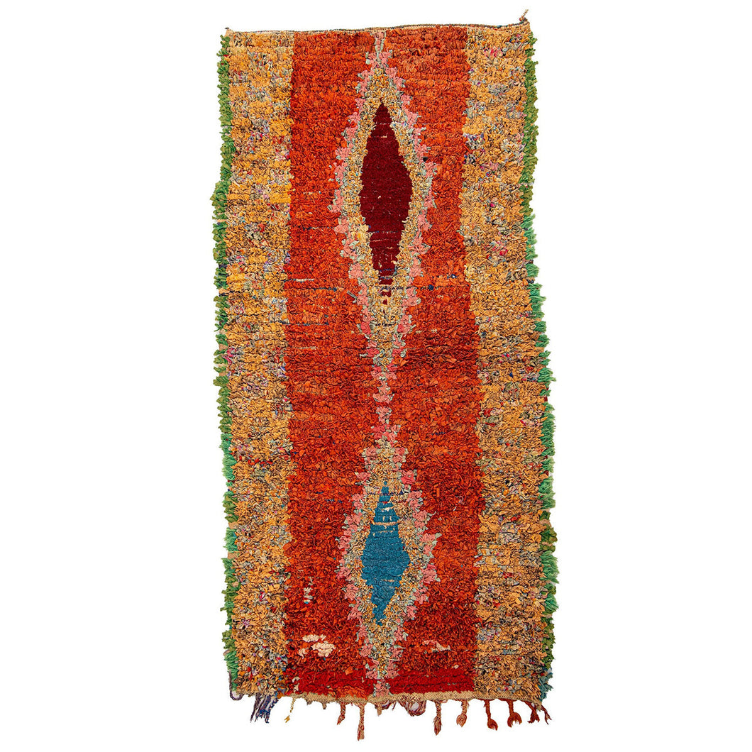 Vintage Boucherouite, Firestone Runner AREA RUGS Amadi Carpets 