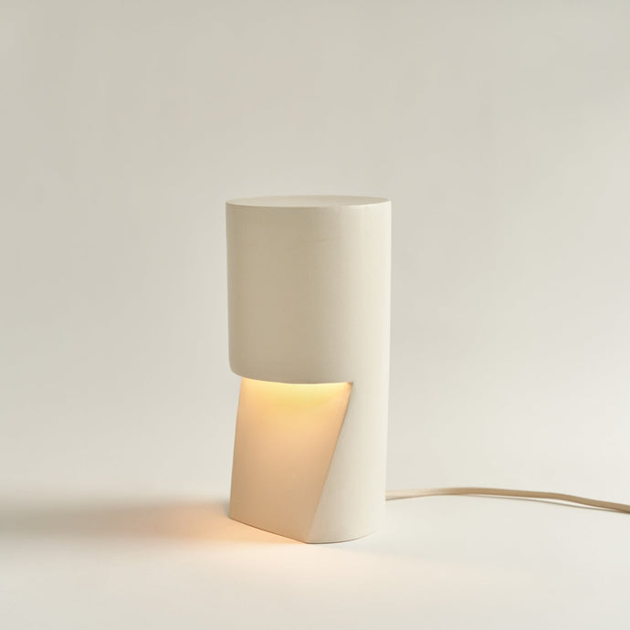 Pillar Light Table & Desk Lamps Dust + Form Satin Ivory 