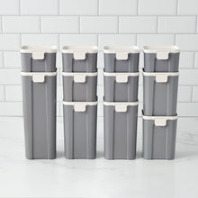 Load image into Gallery viewer, Astrik Dry Storage Canister Set Food Storage Bamboozle 11-Piece Set Slate 
