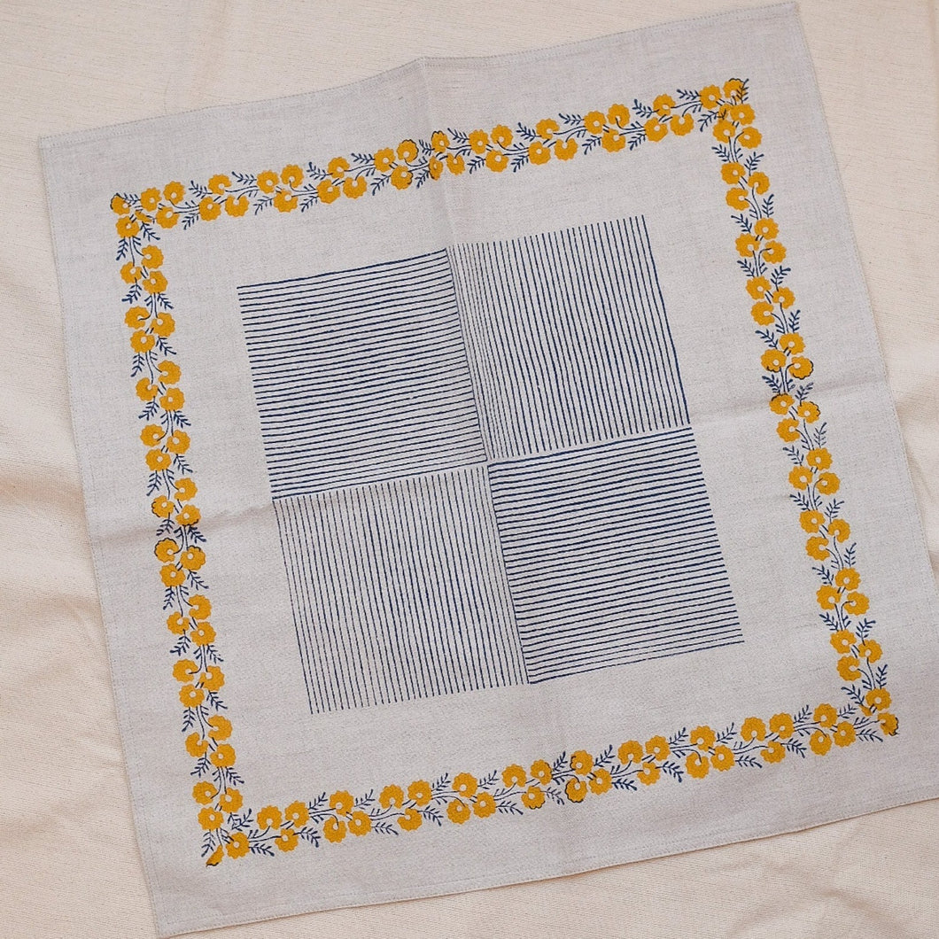 Mehak - Block-printed Table Napkin - Set of 4 Table Linen Soil to Studio 