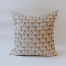 Load image into Gallery viewer, Zoya - Hand Block-printed Linen Pillowcase (Brown) Soil to Studio 
