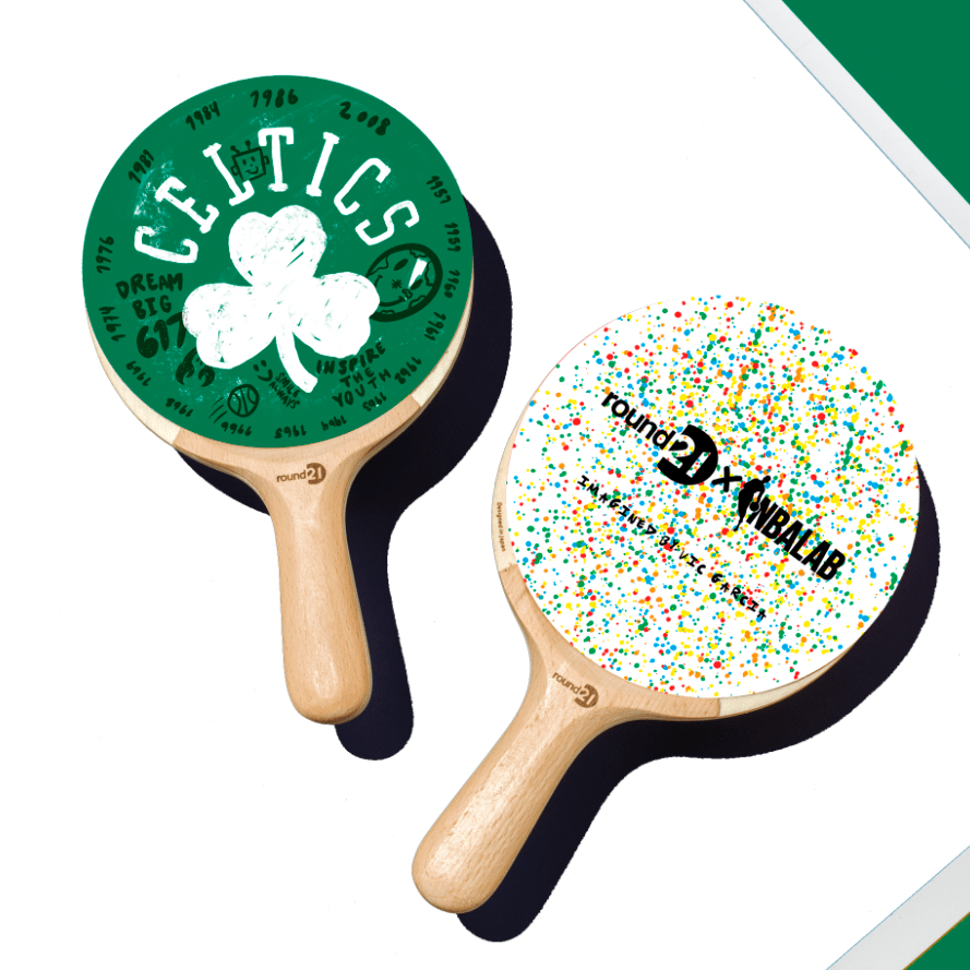Boston Celtics paddle Ping Pong Paddle round 21 