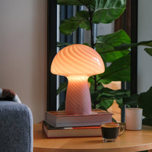 Load image into Gallery viewer, Glass Mushroom Table Lamp, Petite Close Top, Rose Pink lighting Humber 
