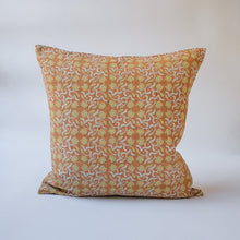 Load image into Gallery viewer, Khushi - Hand Block-printed Linen Pillowcase (Brown) Soil to Studio 
