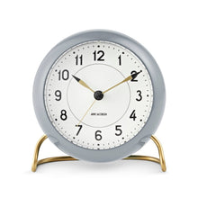 Load image into Gallery viewer, Station Table Clock Clocks Arne Jacobsen Grey/White 
