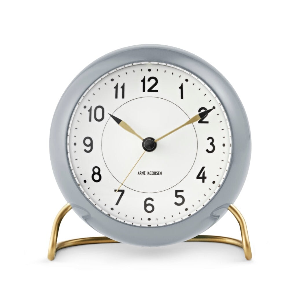 Station Table Clock Clocks Arne Jacobsen Grey/White 
