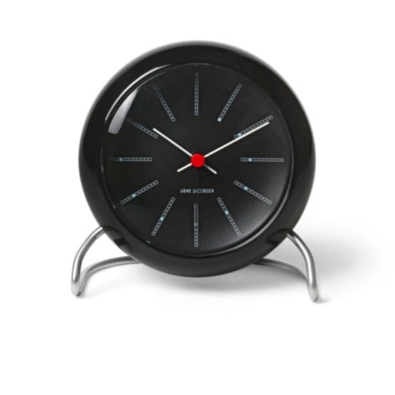 Bankers Table Clock Clocks Arne Jacobsen Black 