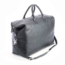 Load image into Gallery viewer, Weekender Duffel Bag in Pebble Grain Leather Royce New York Black 
